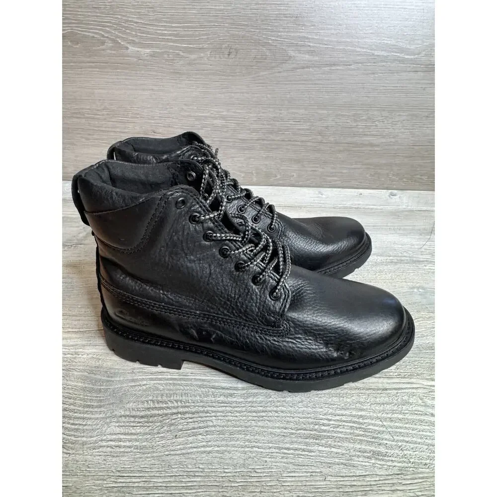 Clarks Craftdale 2 Hi Boot Leather Black Mens Size 8 M US [26169000]